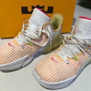 Nike Athletic Shoes - White, Orange, Pink